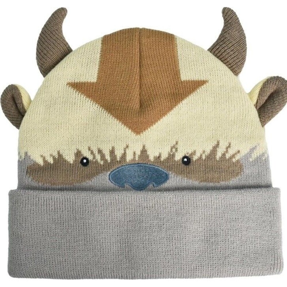 Nickelodeon Avatar The Last Airbender Beanie Knit Hat Ears Horns Appa Multi OS